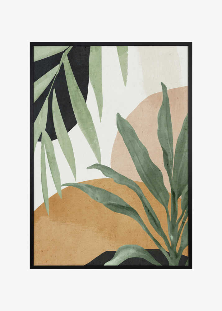 Abstract Art Tropical Leaves