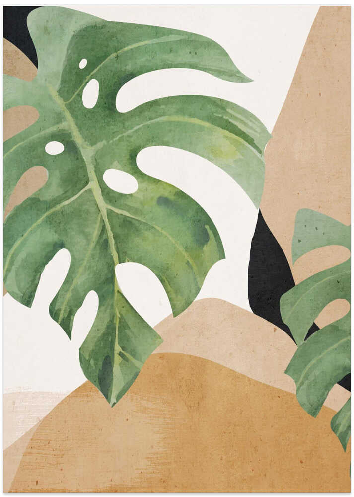 Abstract Art Tropical Leaves