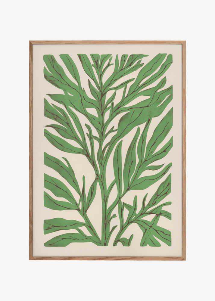 The Tree Branch with Green Leaves