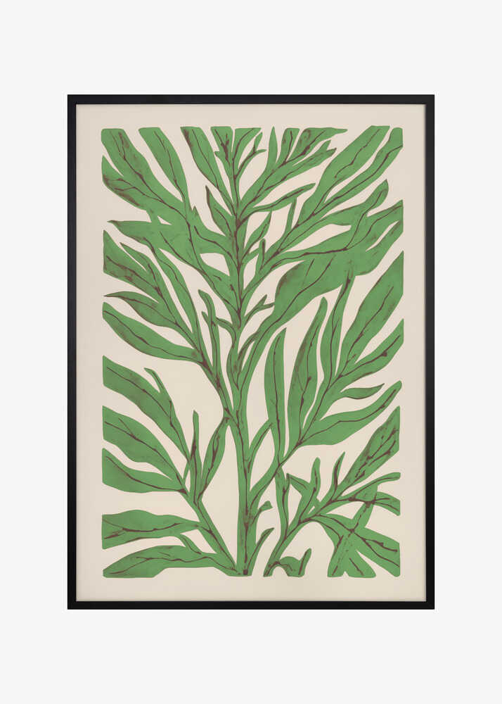 The Tree Branch with Green Leaves