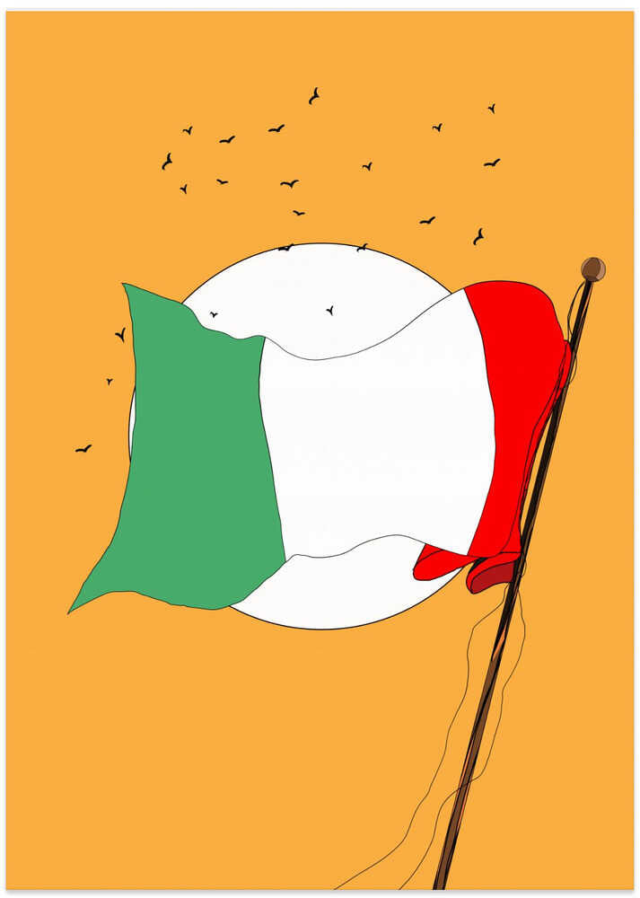 Italian Flag Waving