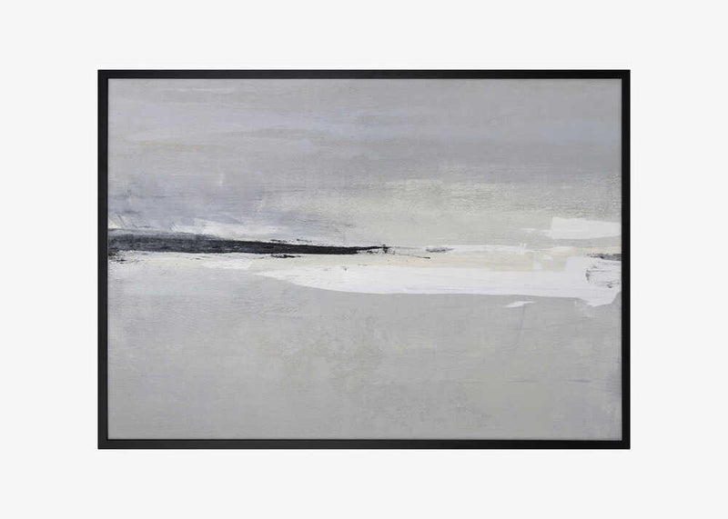 Serene Horizon with Soft Gray and White Tones