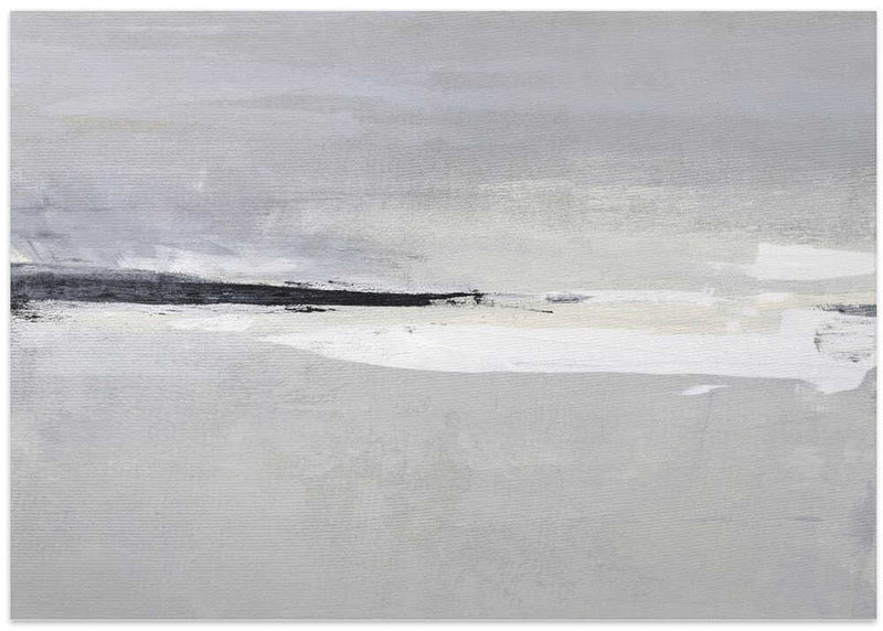 Serene Horizon with Soft Gray and White Tones