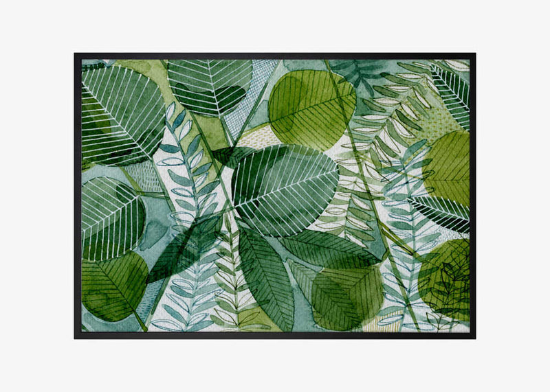 Intricate Green Leaf Pattern