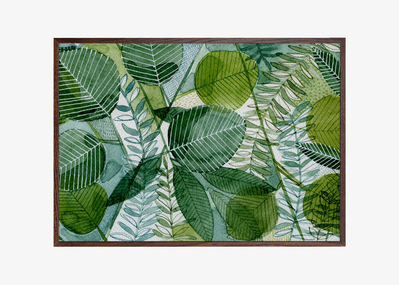 Intricate Green Leaf Pattern