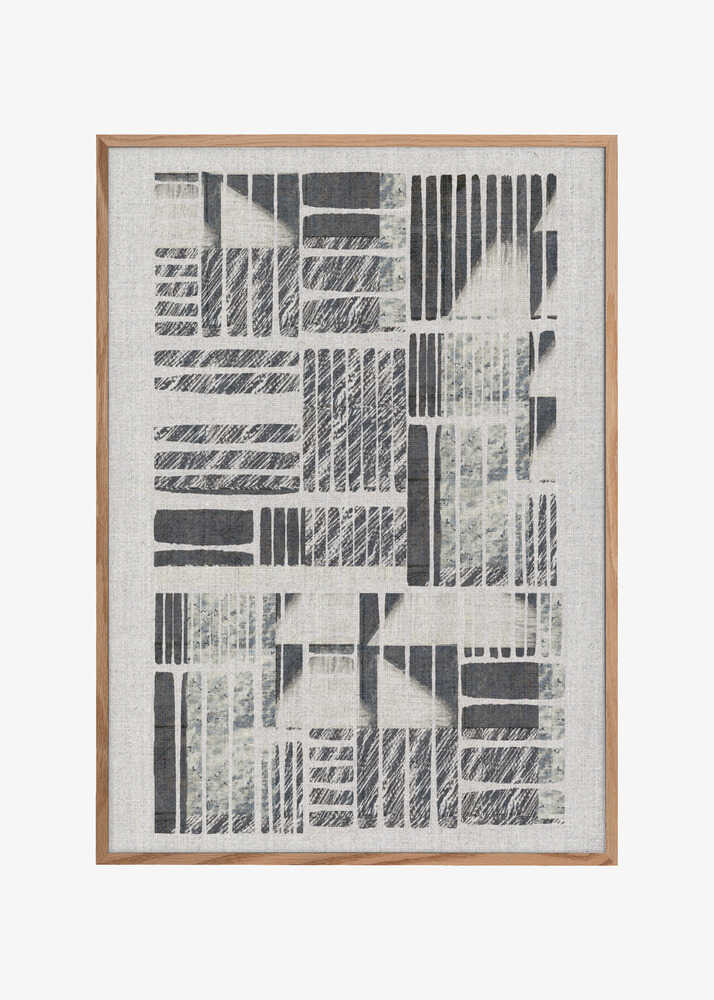 Geometric Patterns With Textured Monochrome Lines