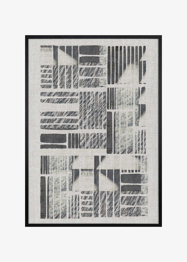 Geometric Patterns With Textured Monochrome Lines