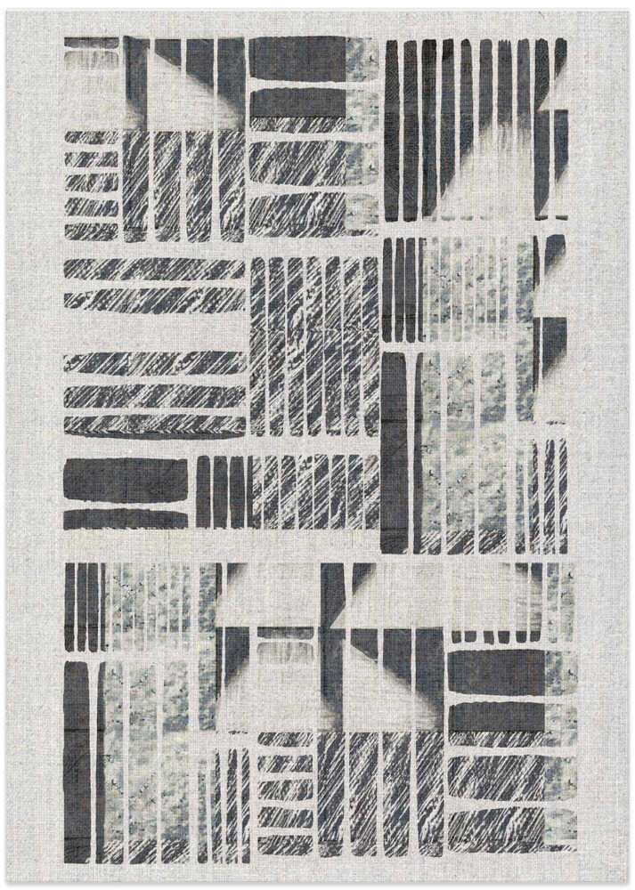 Geometric Patterns With Textured Monochrome Lines