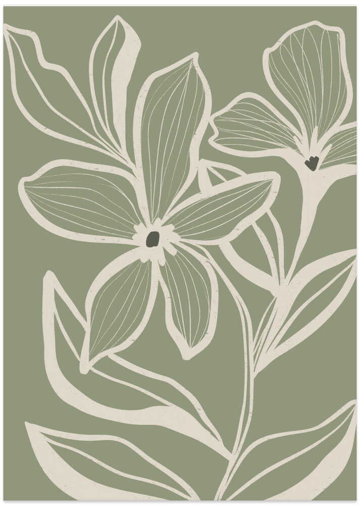 Delicate Flowers with Veins