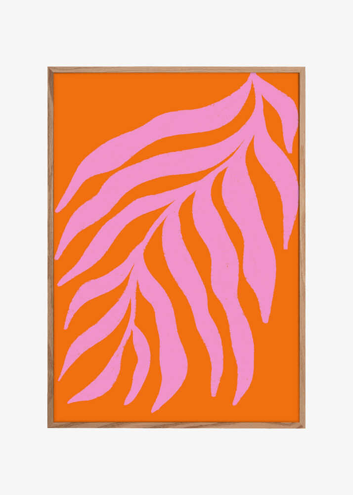 Tropical Waves in Pink Silhouette