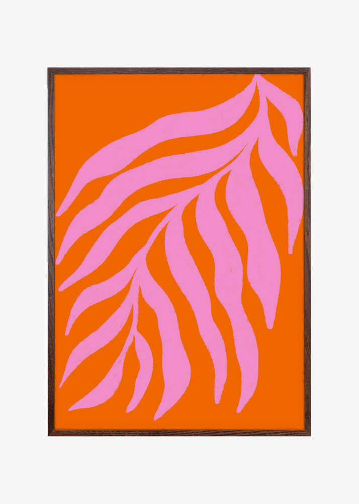 Tropical Waves in Pink Silhouette