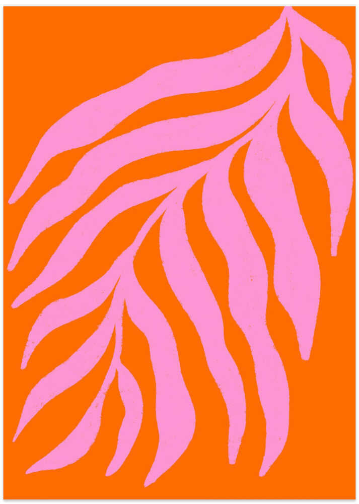 Tropical Waves in Pink Silhouette