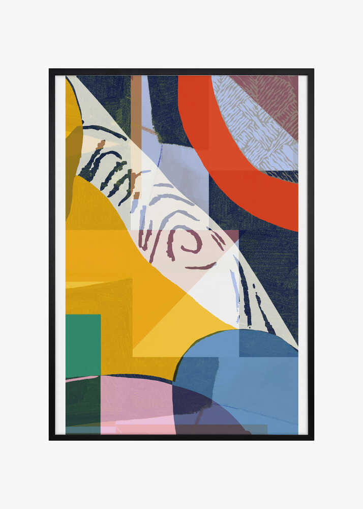 Vibrant Composition Of Geometric Shapes