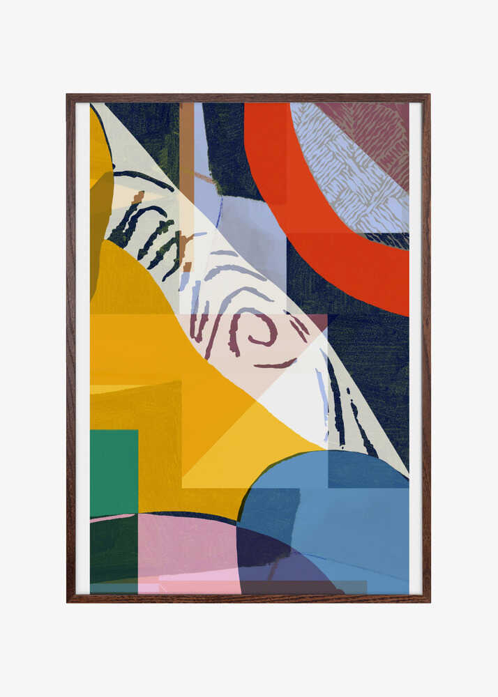 Vibrant Composition Of Geometric Shapes