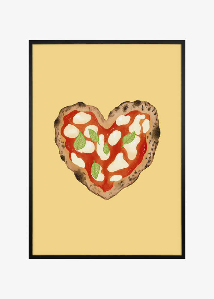 Pizza Heart light yellow