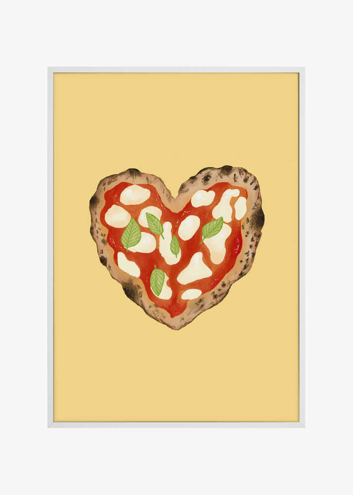 Pizza Heart light yellow