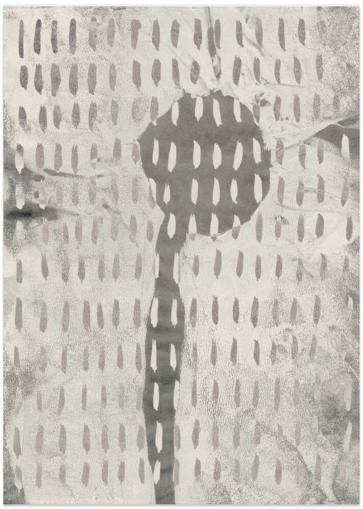 Contemporary Abstract In White and Grey