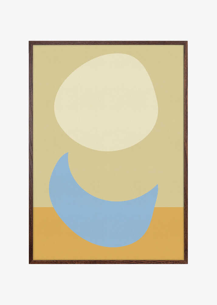 Stacked Ovals in Soft Yellow and Light Blue