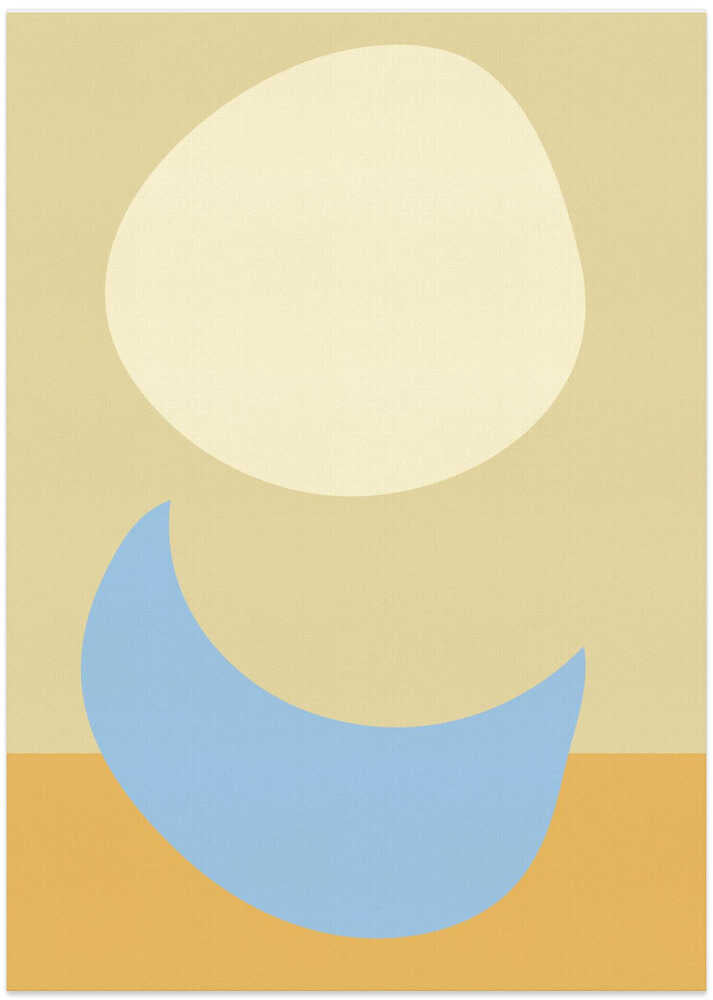 Stacked Ovals in Soft Yellow and Light Blue