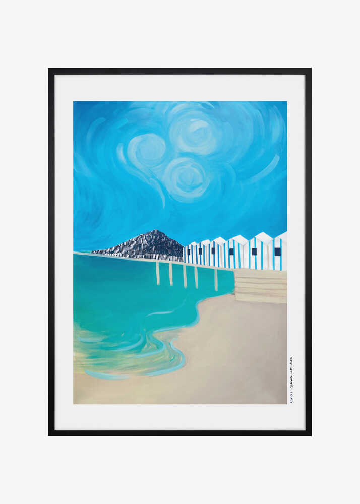 Amalfi Coast, Naples and Capri Italian Seaside Art Print 30x40