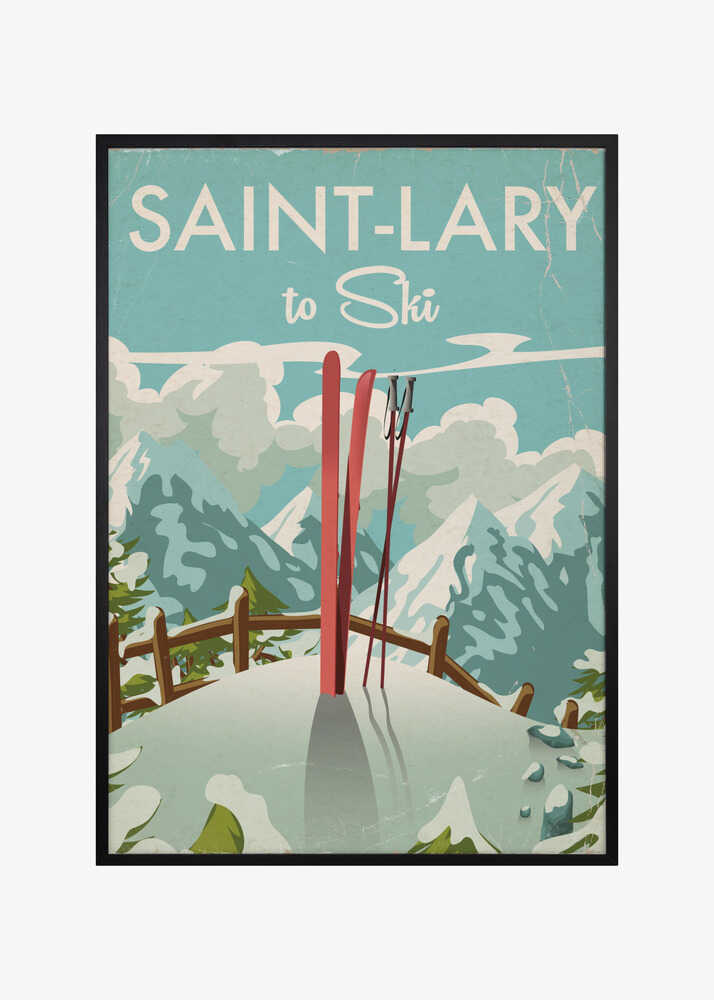 Saint Lary Ski Poster