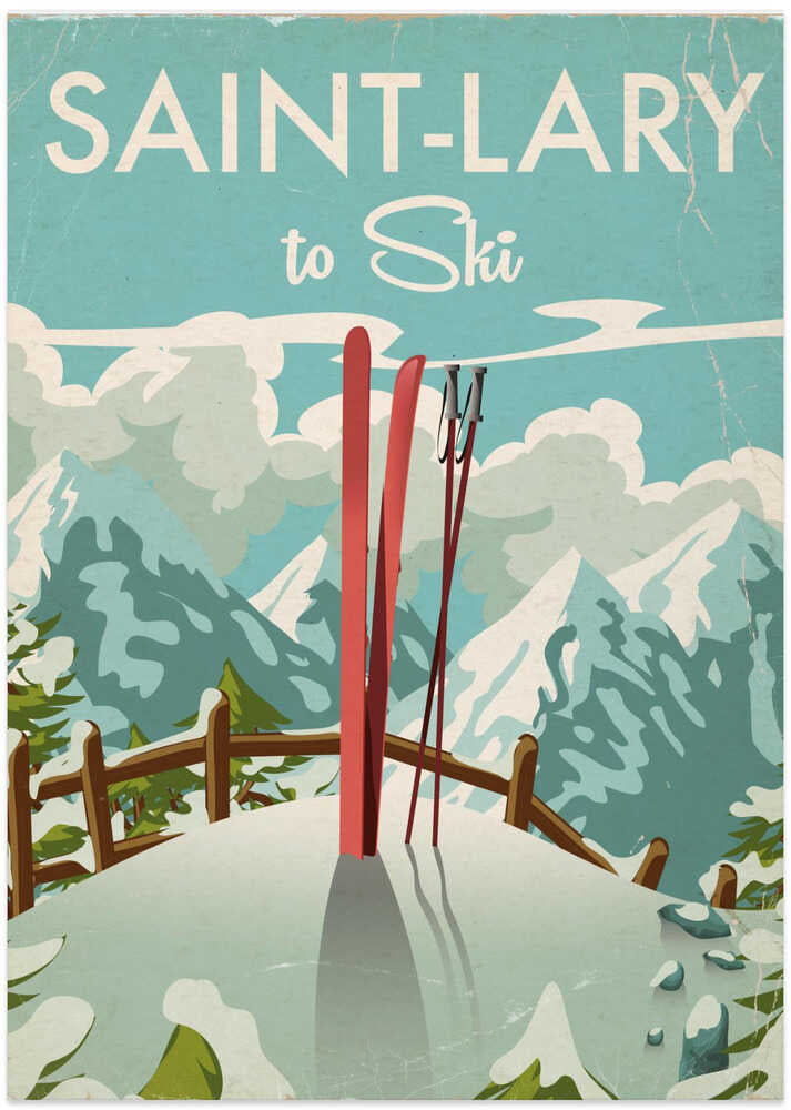 Saint Lary Ski Poster