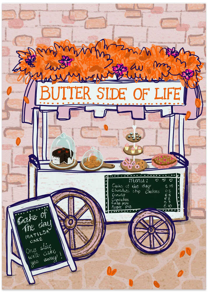 Butter side of life bakery cart