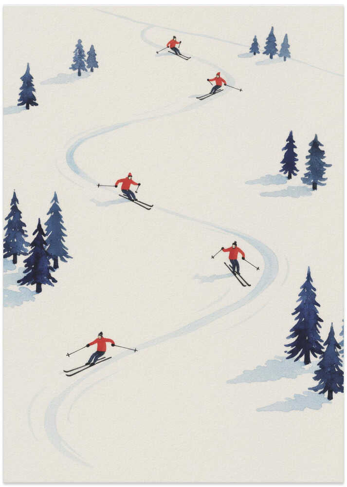 Five Skiers