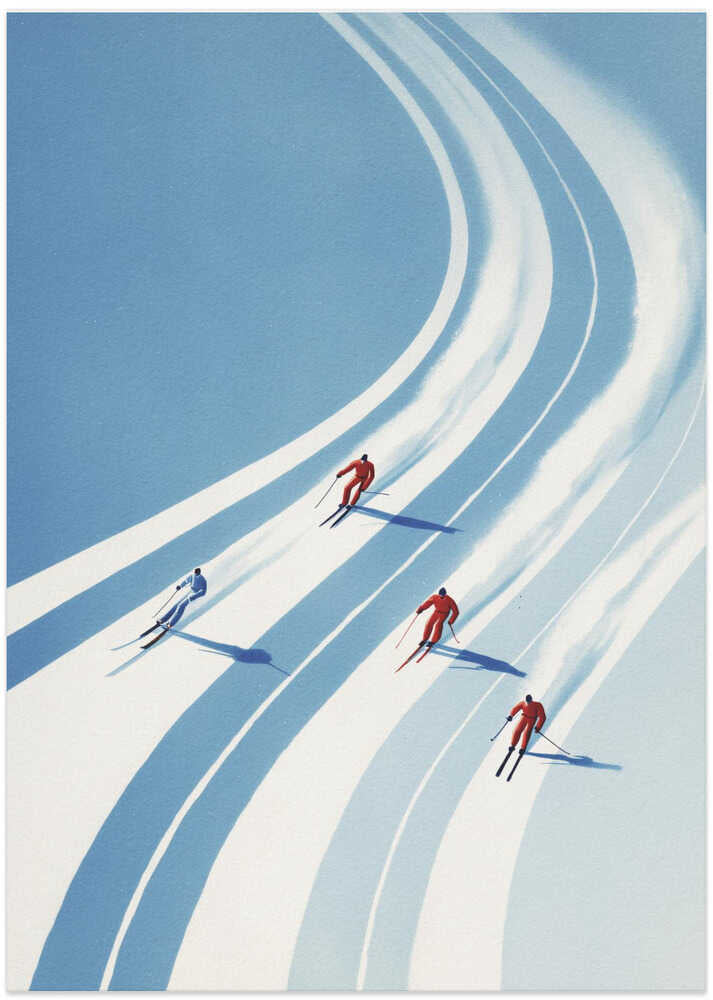 Four Skiers