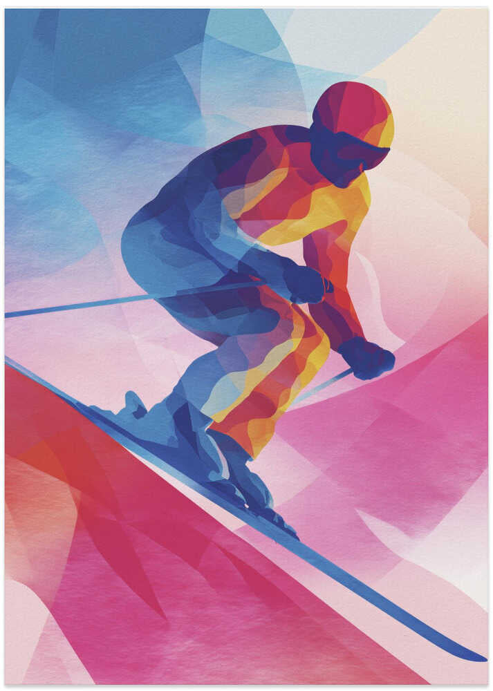 Neon Skier