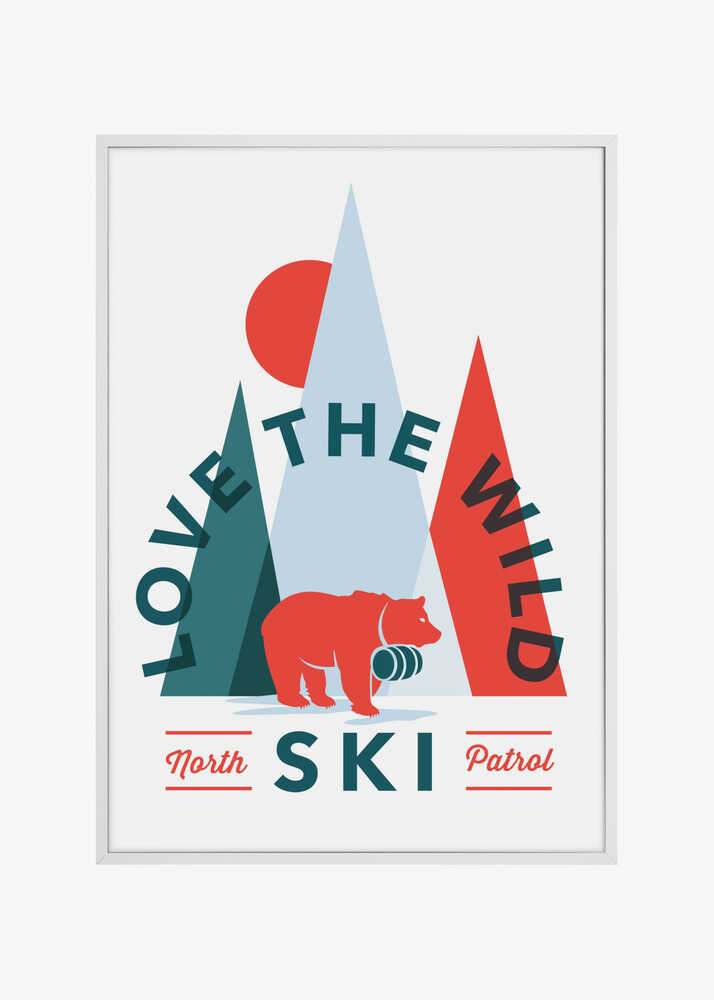 Ski Patrol Geometric Art