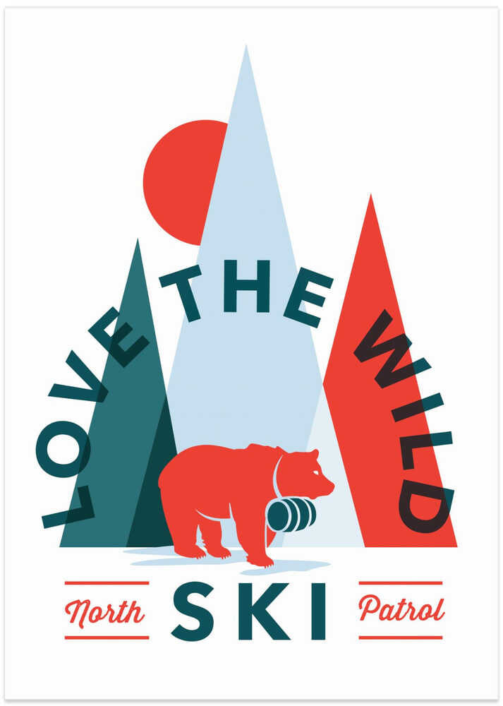 Ski Patrol Geometric Art