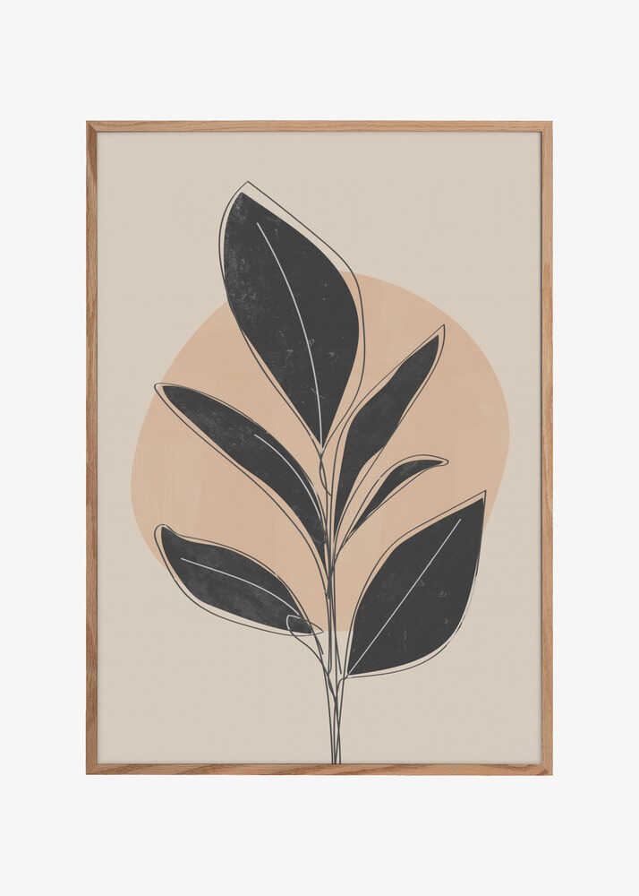 Black Abstract Plant