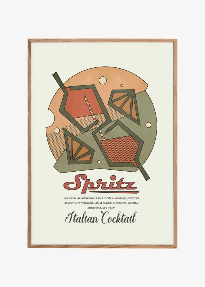 Geometrical spritz print