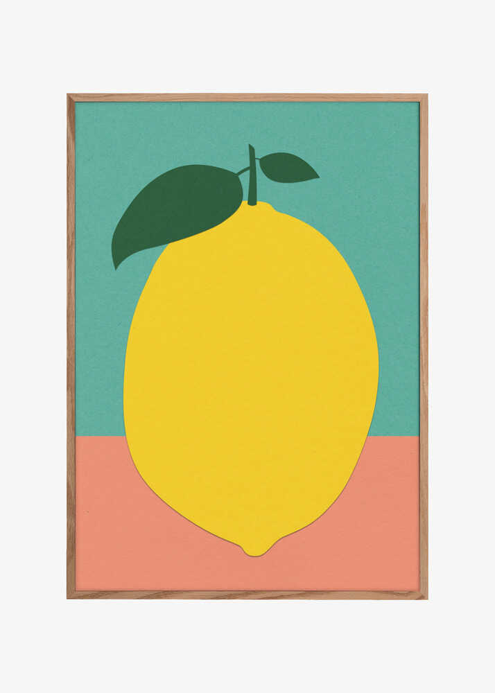 Lemon With Two Leaves