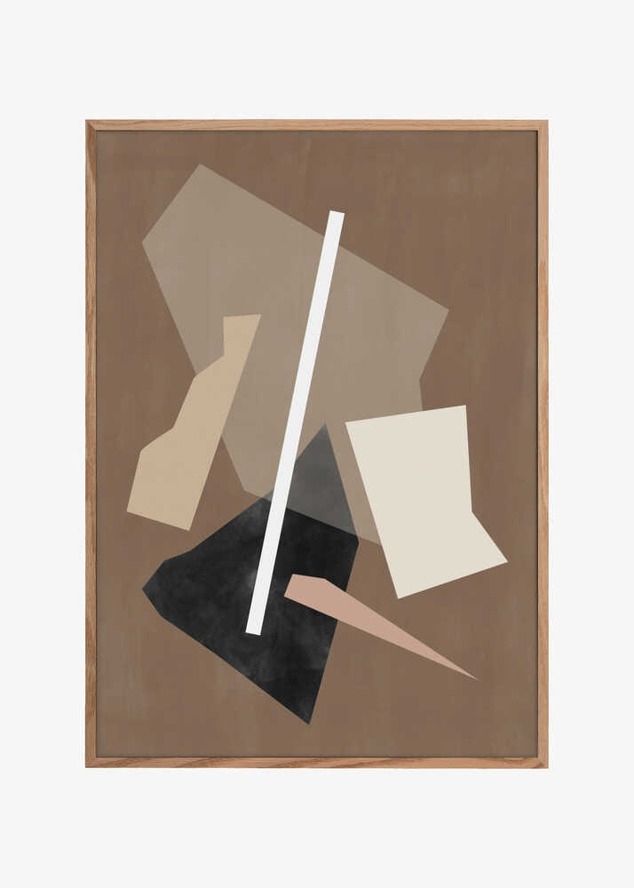 Brown Paper Cuts Painting