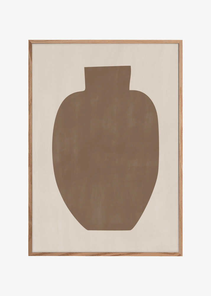 Brown Silhouette of a Vase