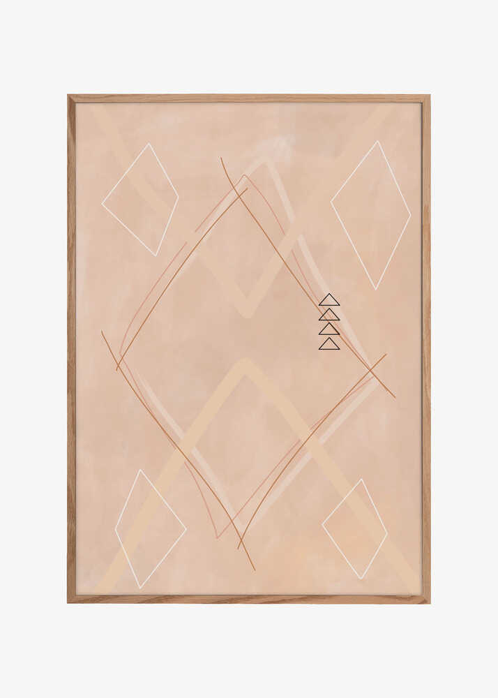 Abstract Geometric Art Beige Tones