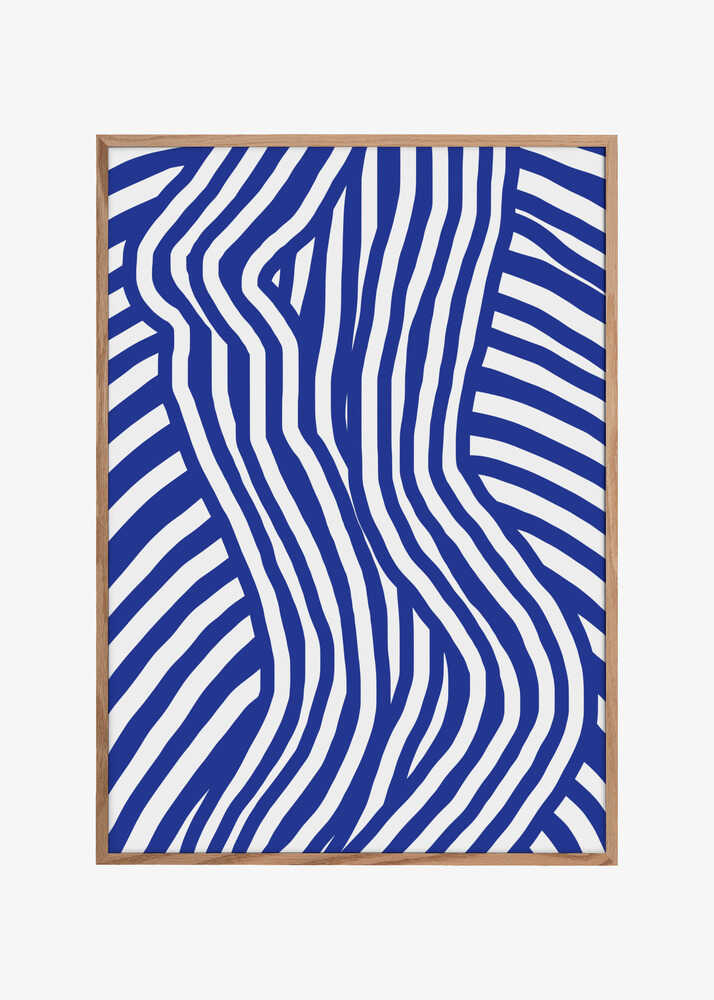 Blue and White Striped Nude