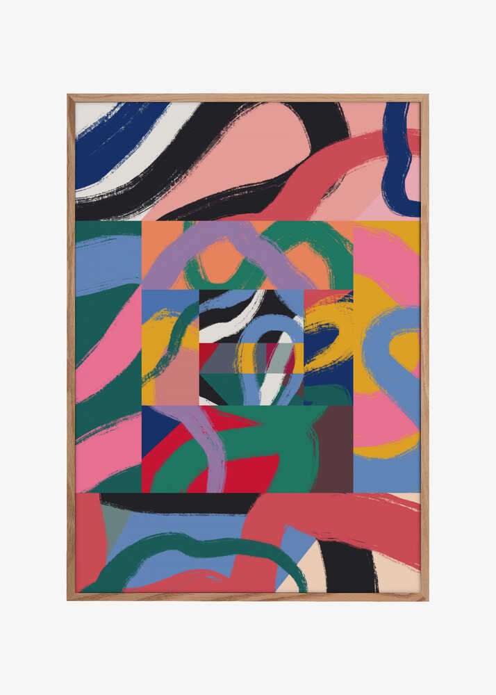 Colorful Line Ribbon Abstract