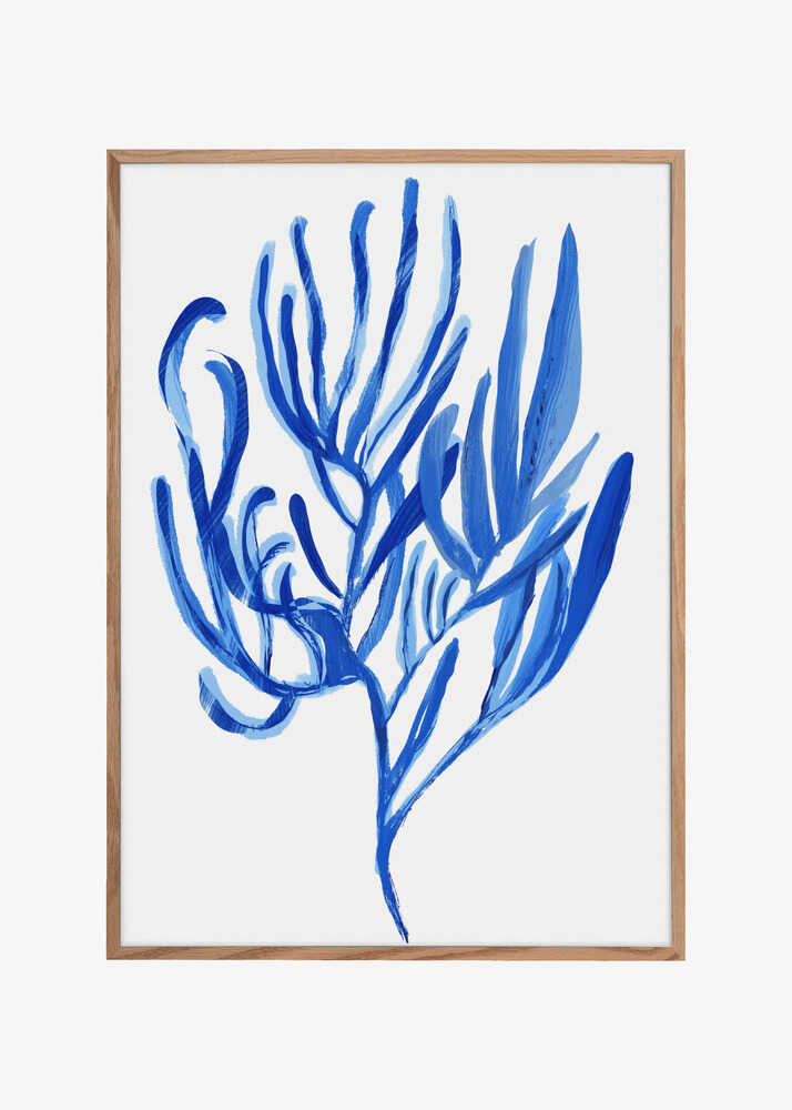 Blue Aquatic Plant Poster 4