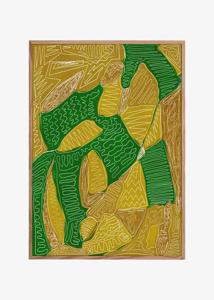 Gold and green abstract