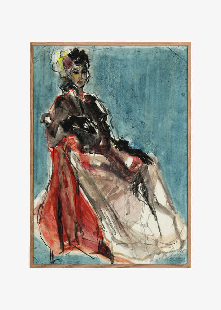 Elegant Pose of Woman Portrait