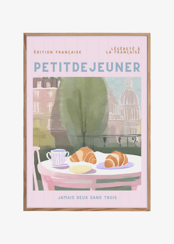 Petit Dejeuner, Croissants, Paris, Pastell