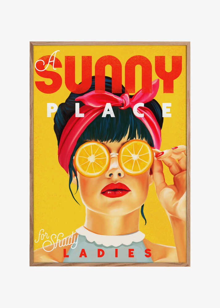 A Sunny Place For Shady Ladies Orange Pinup Art