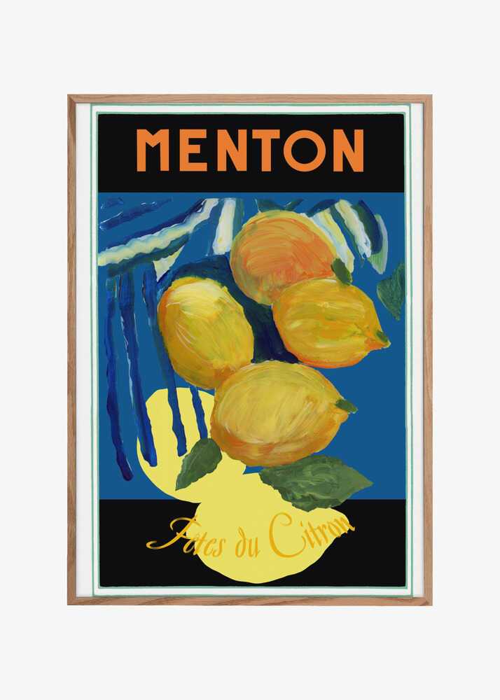 Lemons Menton Citrus Fruit Poster