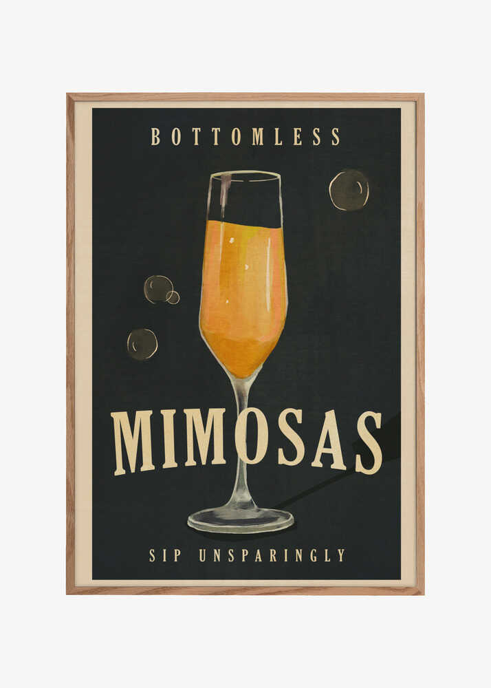 Bottomless Mimosas Art Deco Cocktail Bar Art