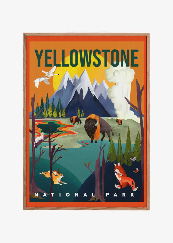 Yellowstone National Park Travel Art