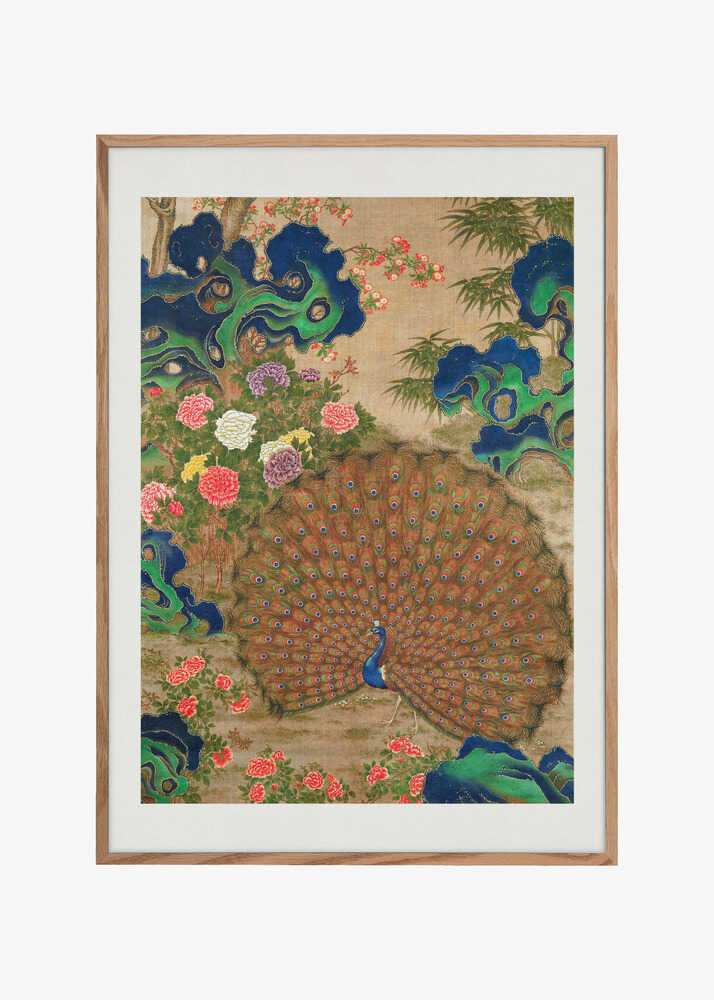 Chinese Peacock and Flowers (17th Century)