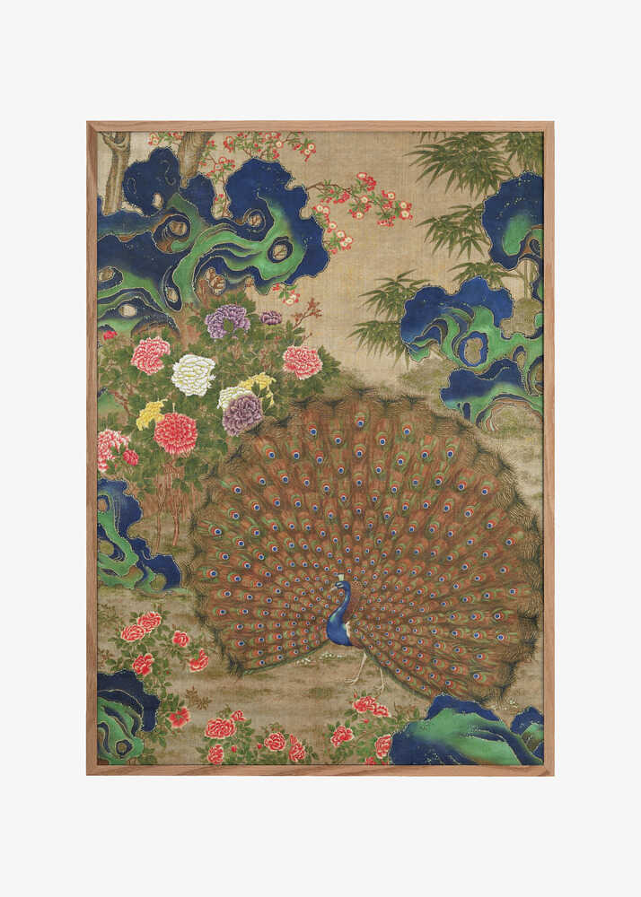 Chinese Peacock and Flowers (17th Century)